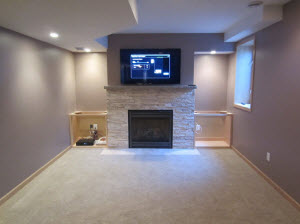 Above-Fireplace-TV-Installation-Basement